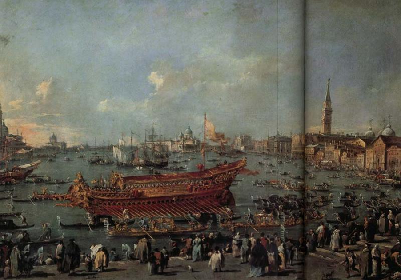 Francesco Guardi The Departure of the Doge on Ascension Day oil painting image